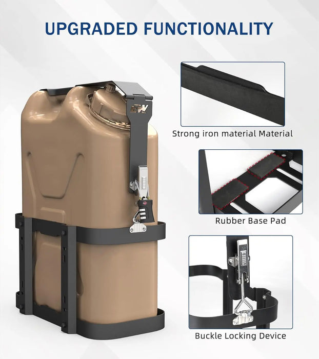 5 Gallon Water Containers Mount Holder, Lockable 20L Water Storage Bracket, Fit for Scepter Water Container & Gas Can Holder for Camping, RV, Off-Road and Overlanding-2