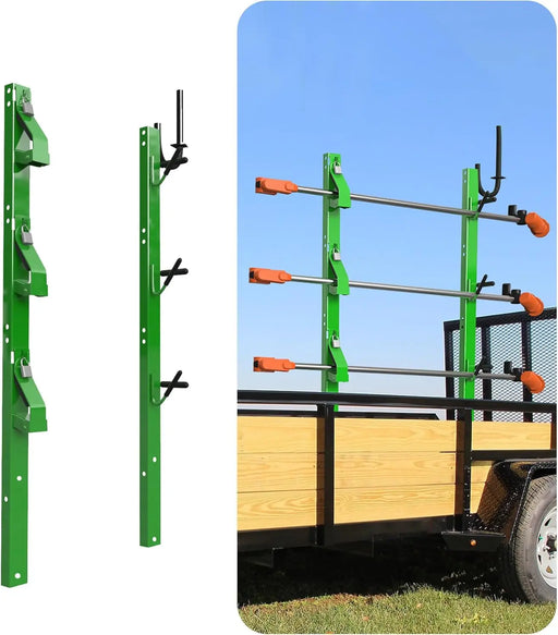 Weed Eater Rack for Trailer Trimmer Rack Mount on Open Trailer Holder Lawn Equipment Rack for Landscape Truck 3 Place Weedeater Rack Landscape Trailer Accessories-1