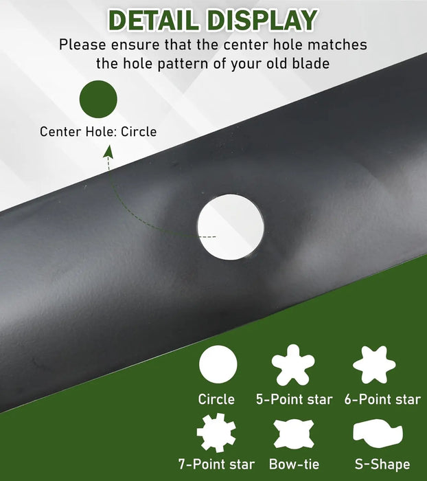 UC22009 3pcs Lawn Mower Blades Mower Replacement Parts with 48" Deck Fit for John Deere Mowers Replaces OEM # M145476 M127500 M127673-7