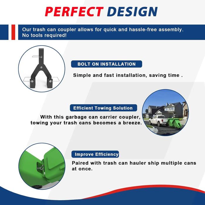  Wheeled Trash Can Couplers to Hook Multiple Wheeled Trash Containers-5