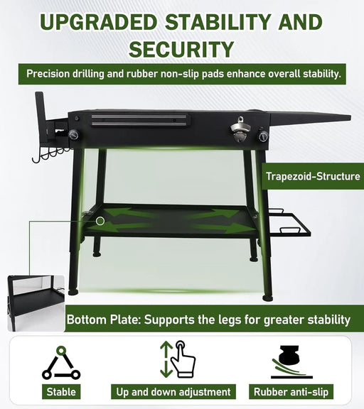 Griddle Stand With Wheels Portable Outdoor Grill Table Fit for Blackstone 17 Inch Or 22 Inch Griddle Foldable Cart Table Suitable for Travel/Camping and Outdoor Meals-2