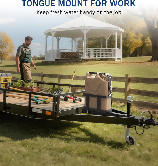 5 Gallon Water Containers Mount Holder, Lockable 20L Water Storage Bracket, Fit for Scepter Water Container & Gas Can Holder for Camping, RV, Off-Road and Overlanding-7