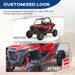 Red RZR Rock Sliders Nerf Bars with Bolts Side Step Tree Kickers Fit for 2014-2023 Polaris RZR 900 Trail, 900S, 1000S, 1000XP, Turbo - 2 Seaters-2
