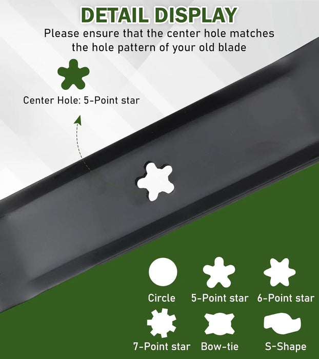  405380 2pcs Lawn Mower Blades Mulching Blade Fit for Most 46 Inch Craftsman Husqvarna Poulan Lawn Mower Parts Replaces OEM#: 405380,532405380,PP21011,Black-3