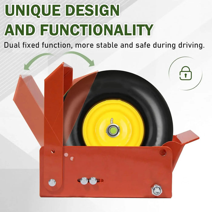 Lawn Mower Wheel Power Locker Caster Tire Lock Down to Landscape Trailer- for Tires with 7"-10" Diameter and 6.5" Width or Less-4