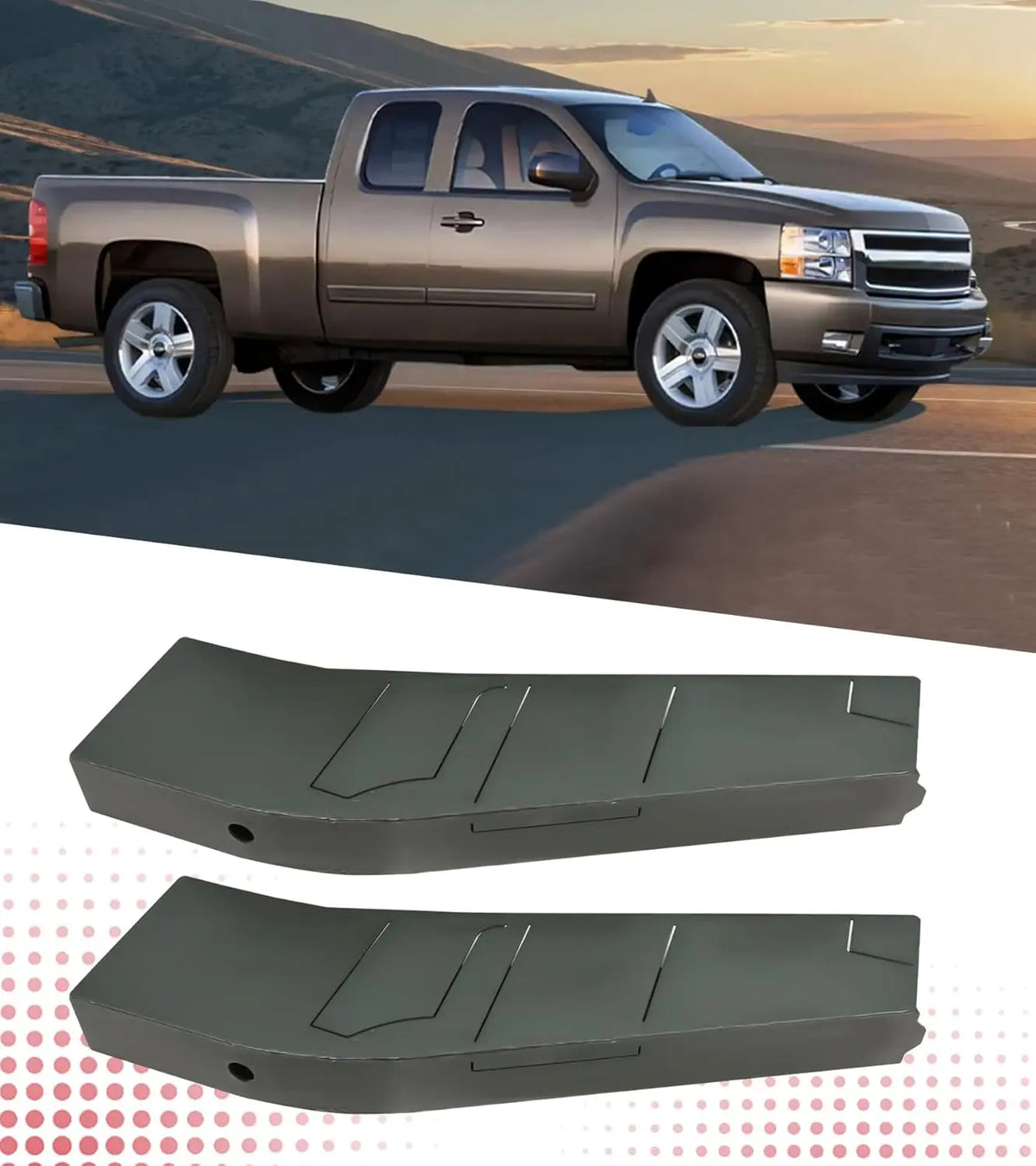 ELITEWILL Mid-Rear Frame Rust Repair Kit Section Fit for 2007-2014 2nd ...