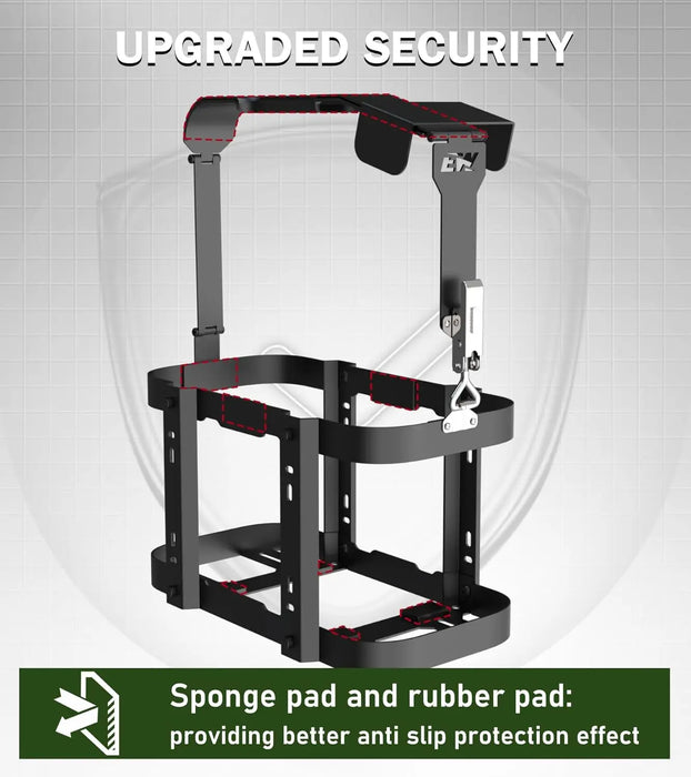  Gas Can Holder 5 Gallon / 20 Liter Steel Jerry Can Mount Brackets Fit for Water Container Lockable Mounting Bracket for Camping, RV, and Overlanding-6