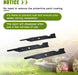 187256 3pcs Lawn Mower Blades with 54" Deck Fit for Craftsman Husqvarna Poulan Mowers Replaces OEM 187254 574292401 532187254 532187256-7