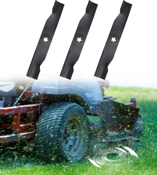 173920 3Pcs Lawn Mower Blades Set Fit for Many 48 in. Husqvarna, Cut Craftsman, Poulan Lawn Mowers Replaces Lawn Mower Parts OEM #'s 180054, PP24005, 532180054, Black-1