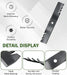 3 Mower Blade Mulching Blades Set Fit for 54 in John Deere M143520, M145516, M152726, Lawn Mower Parts, Black-2