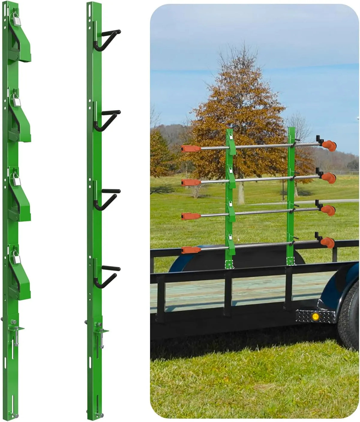 ELITEWILL 4 Place Weedeater Rack for Open Trailers Trimmer Rack Weed E ...
