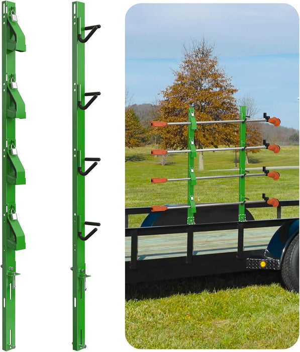 4 Place Weedeater Rack for Open Trailers Trimmer Rack Weed Eater Racks for Trailer Landscape Truck Holder Lawn Equipment Accessories w/Lock-1