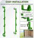 Weed Eater Rack for Open/Enclosed Trailers 4 Place Trimmer Racks Weedeater Rack for Trailer Landscape Truck Holder Lawn Equipment Accessories w/Lock-7