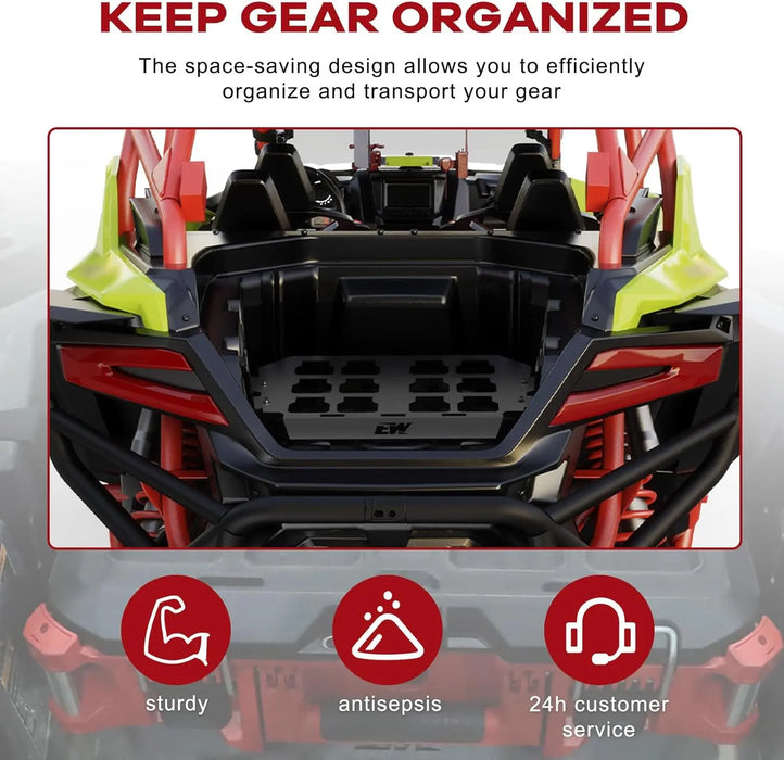  RZR Pro XP Packout Mounting Plate 4 Wide Fit for Milwaukee Packout Compatible with Polaris RZR Pro XP/ R,Turbo R 2 Doors and 4 Doors UTV Offroad-6