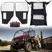 UTV Cab Enclosure Soft Full Cab Cover Compatible with Kawasaki Mule 600 610 610 4x4 XC (2015 & Older), Weatherproof Black with Zippered Windows Rear Panel, Durable All-Weather Protection-7