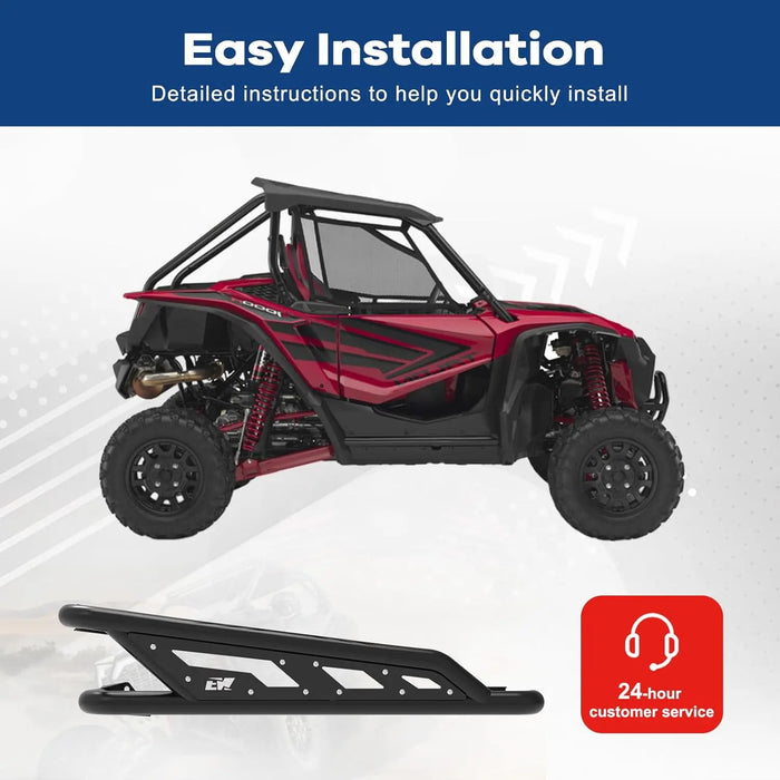 Rock Sliders Side Nerf Bars Aggressive Style Tree Kickers Fit for Honda Talon 1000R/ 1000X 2019+ 2-Seat-2