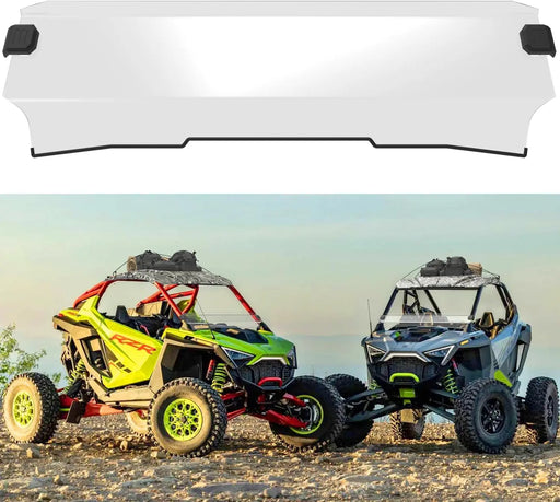 RZR Front Half Windshield - Clear Windscreen - Low Profile - Fits Polaris RZR PRO XP/XP 4 2020+, PRO R/R 4 2022+, TURBO R/4 2022+-1
