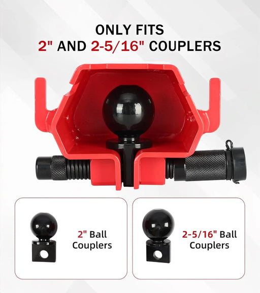 Trailer Hitch Lock, Anti-Theft Heavy-Duty Trailer Ball Coupler Lock for 2" and 2-5/16" Couplers Travel RV Camper Boat Pickup Truck Cargo Utility Trailer Tongue Lock Secure-2