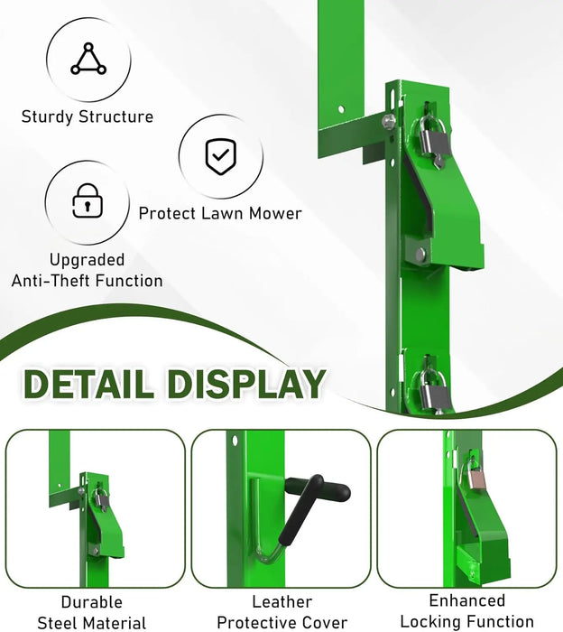 4 Place Weed Eater Racks for Open/Enclosed Trailers Trimmer Racks for Enclosed Trailer Weedeater Rack for Landscape Truck Holder Lawn Equipment Accessories w/Lock-2