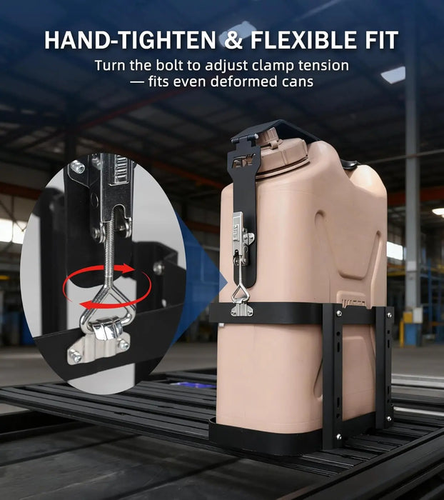 5 Gallon Water Containers Mount Holder, Lockable 20L Water Storage Bracket, Fit for Scepter Water Container & Gas Can Holder for Camping, RV, Off-Road and Overlanding-3