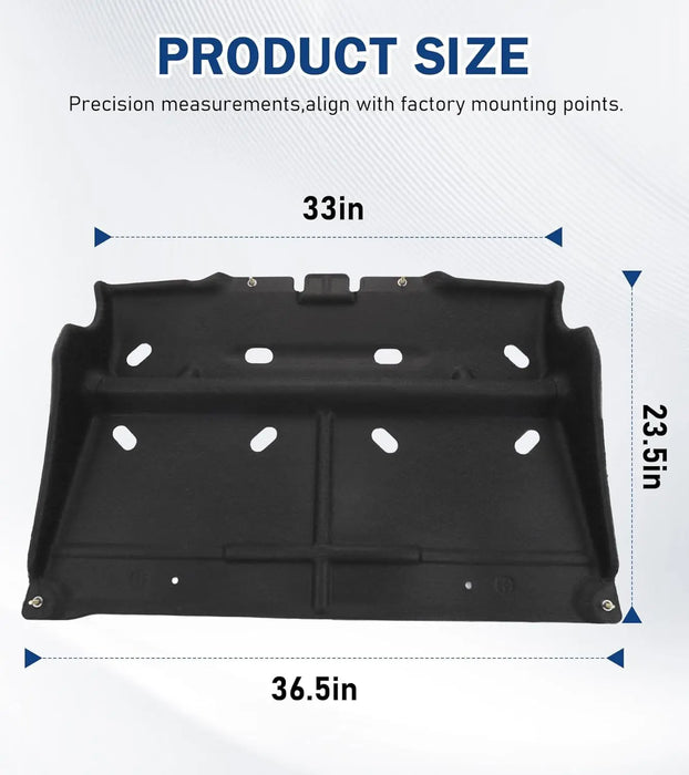 Engine Splash Shield Guard Underbody Cover Panel ML3Z-7222-D with Mounting Screws Compatible with 2015-2024 Ford F150 Gas Engine JL3Z-7222-C, Not Fit for Raptor or 3.0L Diesel-7