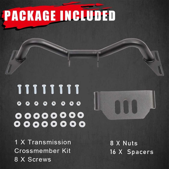 Adjustable Transmission Crossmember with Black Powder Coating-7