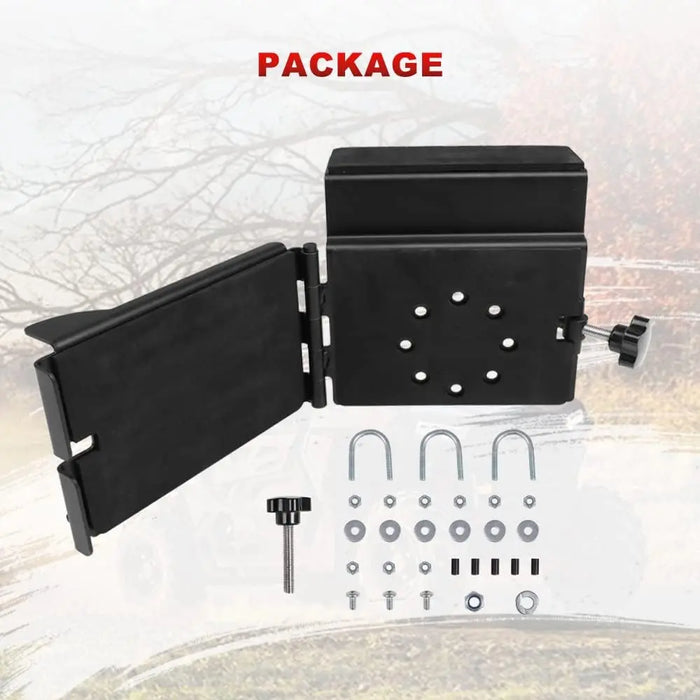 Adjustable ATV Chainsaw Mount Bracket, Chainsaw Holder Rack Universal Saw Press Carrier with Theft Deterrent Cover-7