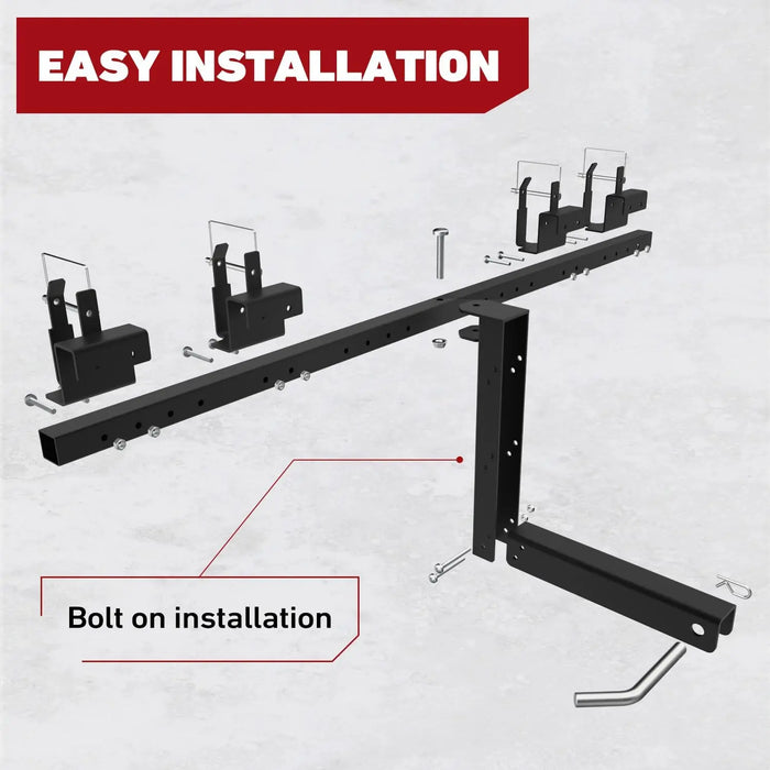 Dual Trash Can Hauler,Wheeled Garbage Can Towing Trailer Hitch Outdoor Trash Can Transporter Hauling Hitch Carrier-7