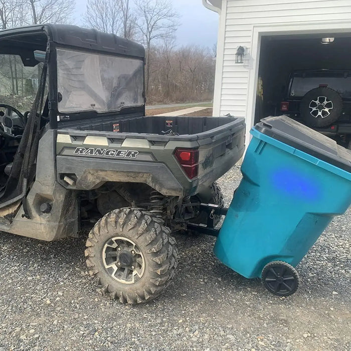 2" Trash Can Hauler Grabber Hitch Reciever, Garbage Hauling Towing Hitch Attachment-7