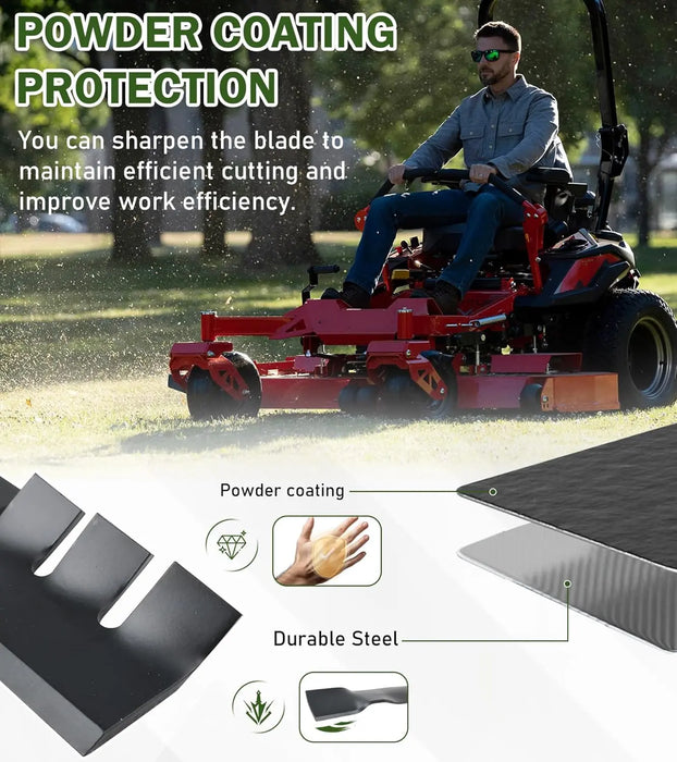 2pcs Lawn Mower Blades Mower Parts with 42" Deck Fit for Craftsman Husqvarna Poulan Mowers Replaces OEM #'s 138498,138971,532138971,PP24005,134149,532138498,532127843,Black-7