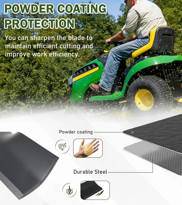 AM137327 2 Pcs Lawn Mower Blades Set Fit for 42in John Deere Mowers Lawn Mower Parts Replaces OEM #'s AM141032,M154061, Black-5