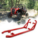 Red RZR Rock Sliders Nerf Bars with Bolts Side Step Tree Kickers Fit for 2014-2023 Polaris RZR 900 Trail, 900S, 1000S, 1000XP, Turbo - 2 Seaters-1