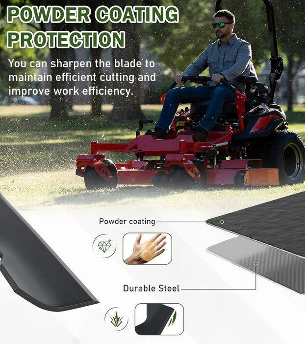  405380 2pcs Lawn Mower Blades Mulching Blade Fit for Most 46 Inch Craftsman Husqvarna Poulan Lawn Mower Parts Replaces OEM#: 405380,532405380,PP21011,Black-2