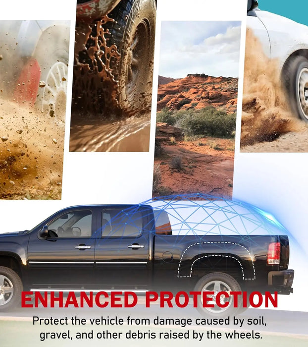 Truck Bed Rear Upper Wheel Arch Repair Skin Panel Pair Fit For 2007-2013 GMC Sierra 1500 2500HD 3500HD with 6' and 8' Bed Quarter Patch-2