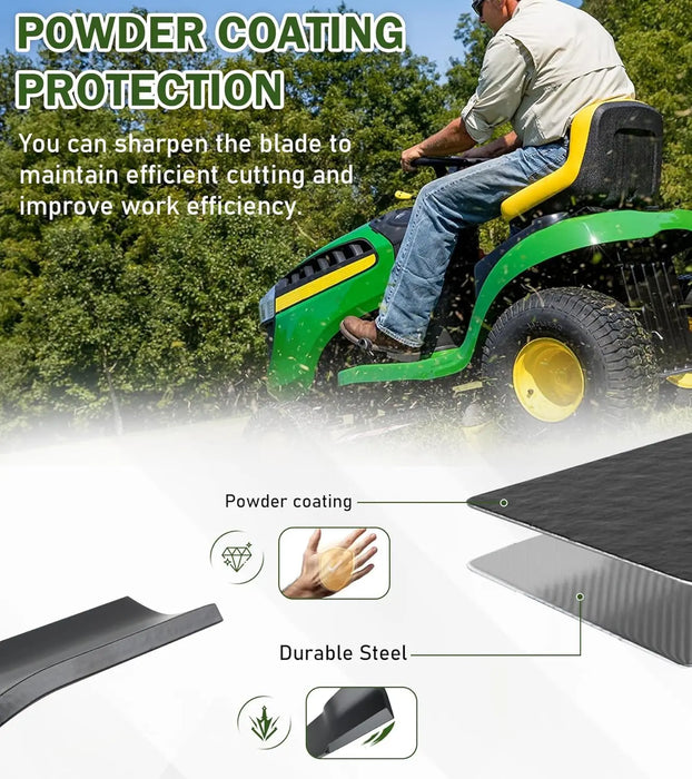 3Pcs Mower Blades Mulching Blade Fit for 60 Inch John Deer Lawn Mower High Lift Mower Blade Lawn Mower Parts OEM#: M141785,M87622,AM100538-7