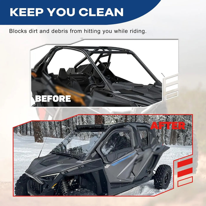 RZR Pro XP Windshield RZR Turbo R Full Clear #2883756 Fit for Polaris RZR PRO XP / XP 4 2020+, RZR TURBO R/ 4 2022+ Front RZR Windscreen-5