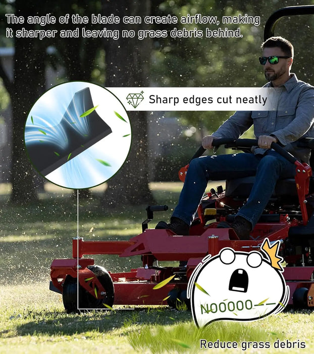  405380 2pcs Lawn Mower Blades Mulching Blade Fit for Most 46 Inch Craftsman Husqvarna Poulan Lawn Mower Parts Replaces OEM#: 405380,532405380,PP21011,Black-7