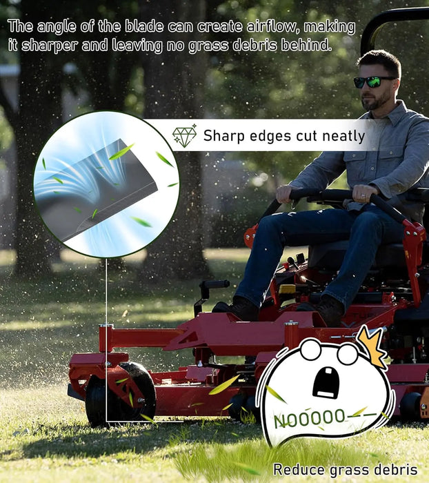 UC22009 3pcs Lawn Mower Blades Mower Replacement Parts with 48" Deck Fit for John Deere Mowers Replaces OEM # M145476 M127500 M127673-2