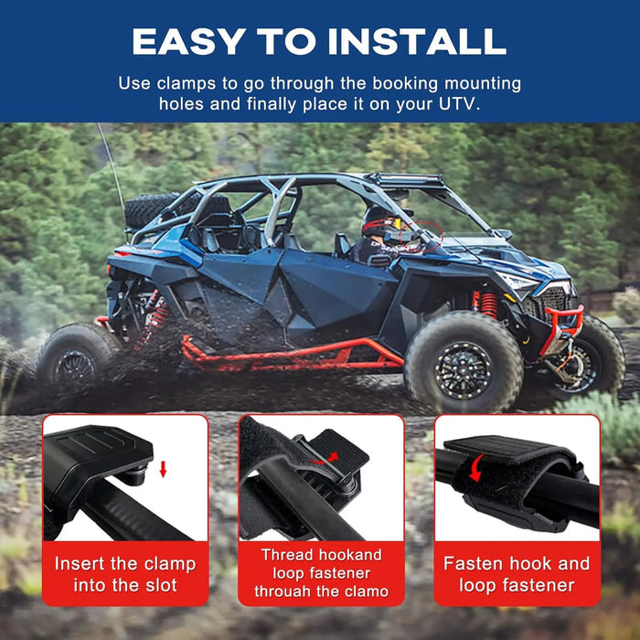 RZR Front Half Windshield - Clear Windscreen - Low Profile - Fits Polaris RZR PRO XP/XP 4 2020+, PRO R/R 4 2022+, TURBO R/4 2022+-5