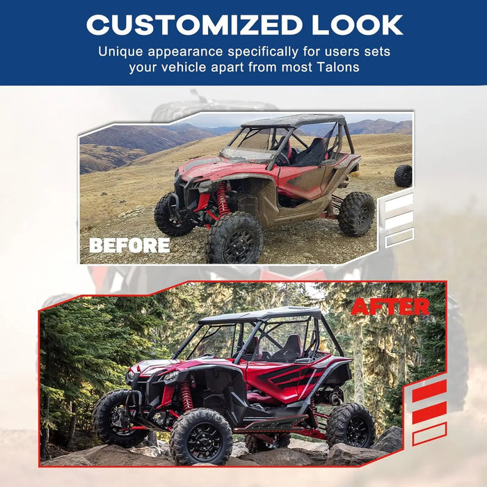 Rock Sliders Side Nerf Bars Aggressive Style Tree Kickers Fit for Honda Talon 1000R/ 1000X 2019+ 2-Seat-4