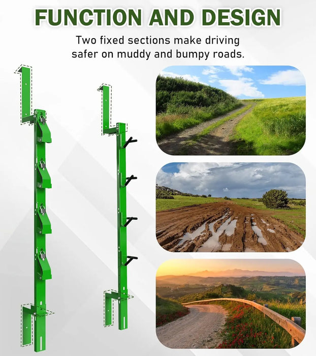 4 Place Weed Eater Racks for Open/Enclosed Trailers Trimmer Racks for Enclosed Trailer Weedeater Rack for Landscape Truck Holder Lawn Equipment Accessories w/Lock-6