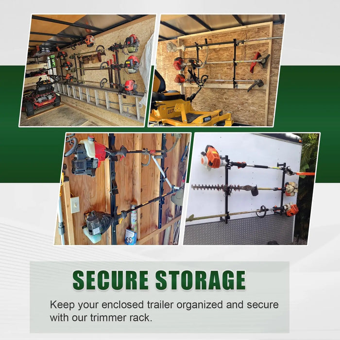 Weed Eater Racks for Enclosed Trailer Trimmer Rack Weedeater Rack for Trailer Landscape Truck Holder Lawn Equipment Accessories-6