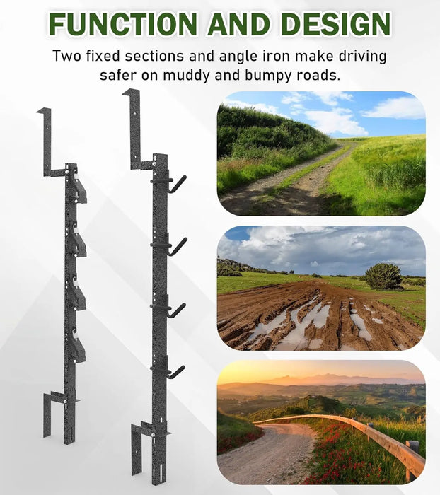  4 Place Weed Eater Racks for Open/Enclosed Trailers Weedeater Rack for Trailer Landscape Trimmer Rack Truck Holder Lawn Equipment Accessories w/Lock-7