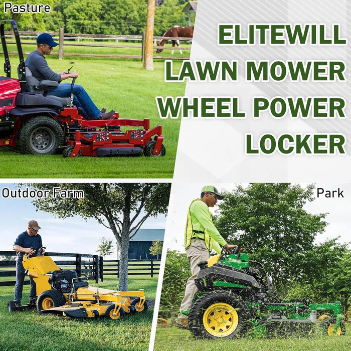 Lawn Mower Wheel Power Locker Caster Tire Lock Down to Landscape Trailer- for Tires with 7"-10" Diameter and 6.5" Width or Less-5