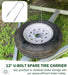 12" U-Bolt Spare Tire Carrier Holder Bracket for Trailer Side Mount 4 or 5 Lug Zinc Plated for Ski Boat, Fishing Boat and Sailboat Trailer-6