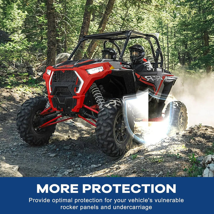 Red RZR Rock Sliders Nerf Bars with Bolts Side Step Tree Kickers Fit for 2014-2023 Polaris RZR 900 Trail, 900S, 1000S, 1000XP, Turbo - 2 Seaters-5