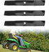3pcs Lawn Mower Blades Mower Parts Fit for 54 inch John Deere Mowers Replaces OEM #'s M143520,UC22010,M145516,M135590,GX10066, Black-9